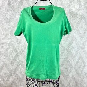 Dinomoda green scoop neck t shirt size 42